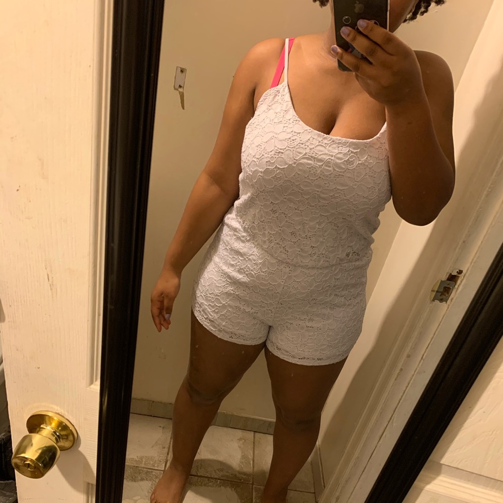 White lace romper